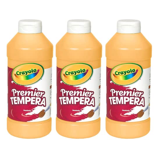 Crayola® 16oz. Peach Premier Tempera Paints, 3ct.